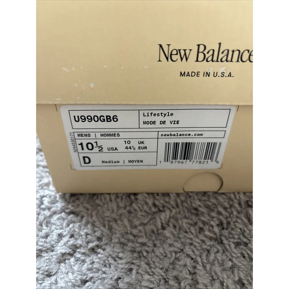 New Balance 990v6 Teddy Santis White Sea Salt Mens Size 10.5 U990GB6 New USA